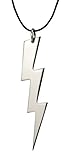 Baumwollkordel Schwarz 100 cm Arfasatti Sterling Silber 925 Blitz Anhänger Handgefertigt in Italien