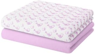 Bellybutton Molleton Cloths (Rose/Birds, Set of 2)
