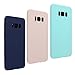 Produktbild Galaxy S8 Hülle Dünn Silikon, Asnlove 3 Pack Handy Schutzhülle für Samsung Galaxy S8 Hülle TPU Silikon Backcover Case Handytasche Einfarbig Telefon-Kasten Tasche Schutz Cover Design Blau/Grün/Rosa