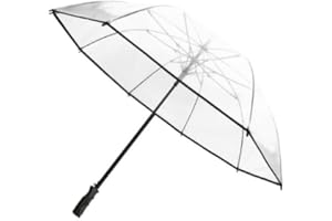 SMATI Parapluie transparent Golf ouverture automatique - idéal pour le Mariage- Diametre: 124 cm pour 2 personnes
