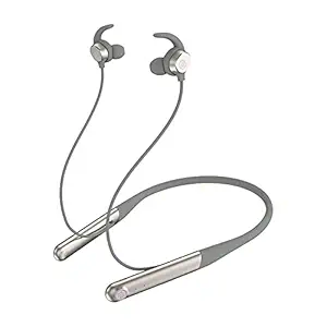 Noise Flair in-Ear Wireless Bluetooth Smart Neckband Earphone with Touch Controls, 35 Hour Playtime, Environmental noise Cancellation with Dual mic, Fast Charging (Mist Grey)