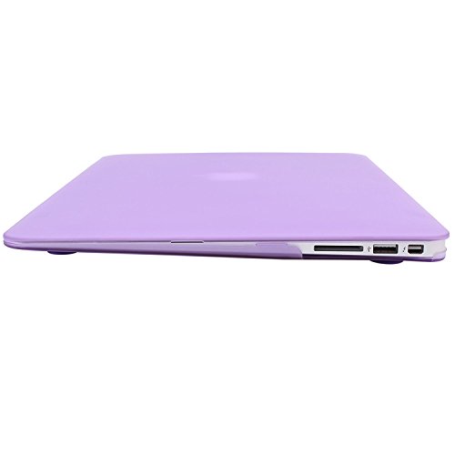 STONG Matte Gummierte Harte Schutzhülle für Macbook Air 13“ Hülle Cover Schale Schutz Hülle Tasche Silicon Case Shell Hard Plastik mattiert SchutzTasche + tpu Tastatur-Schutzfolie (Lila) - 5