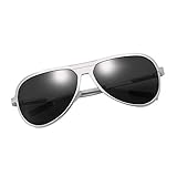 Polarized Sunglasses for Men & Women Sports Sunglasses for Fishing, Driving, Golfing, Hiking, Running, Cycling UV Protection Stylish Lightweight - Silver, as described
