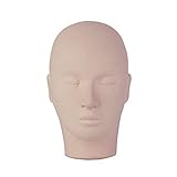 Mannequin Head for Eyelash Extensions Rubber Training Head Mannequin for Lash Extensions Mannequin Head Eyelashes Practice Head for Extensions Supplies Makeup Use Not for Face Painting)