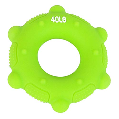 Preisvergleich Produktbild Isuper Hand Silikon Grip Fingerhantel Handtrainer tragbarer Grip Stärkung 40 Blätter grün