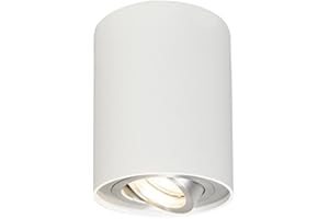 QAZQA Diseño Foco moderno blanco y acero, giratorio e inclinable - Rondoo up Aluminio Cilíndra Adecuado para LED Max. 1 x 50 Watt
