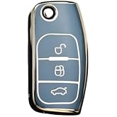 AutoHan Keys L&uuml;x Ford Focus Fiesta Mondeo Cmax Courier Nano Anahtar Kılıfı Gri Gold Altın Renk