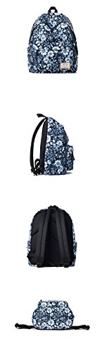 Artone Daisy Fashion Padded Fashion School Bag Daypack Casual Backpack With Laptop Compartment Blue