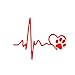 Price comparison product image bismarckber Car Stickers, ECG Heart Dog Footprint Vehicle Body Window Reflective Car Styling Sticker Decals