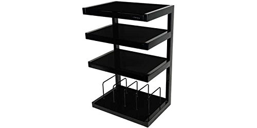 Norstone Meuble Hi-FI avec Support pour disques, Noir Norstone Meuble Hi-FI avec Support pour disques, Noir