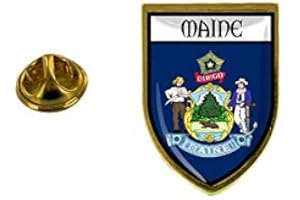 Akachafactory szpilki pin odznaka pamiątka miasto flaga kraju herb państwa USA Maine