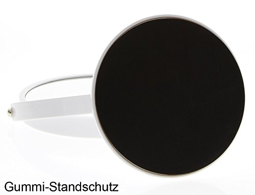 Kosmetex Großer Stand-Spiegel mit 5-fach Vergrößerung, 2 Spiegelflächen, 28cm Ø 15cm, Kosmetik-Spiegel drehbar - 3