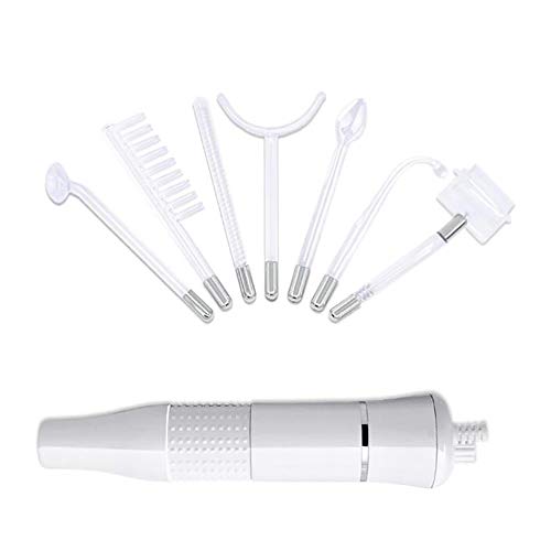 Wrinkle removal, Portable 7 HF BG&MF stab High Frequency Face device face skin massager for skin aging/Acne/Hair Loss/Wrinkle Reduction and Body Beauty Care-Red light