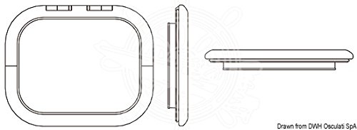 Lewmar Panneaux de Pont Low Profil rectangulaires