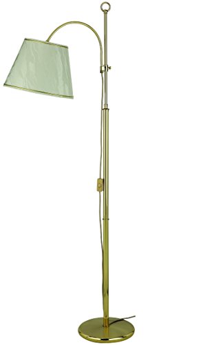 Busch Luise Boyleuchte 1 x E27 max. 75W, ohne Schirm, Hotelleuchte, Farbe: Messing poliert / teilmatt