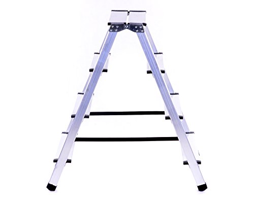 ALULEITER KLAPPLEITER 2×4 STUFEN STEHLEITER HAUSHALTSLEITER ZWEISEITIG - 2