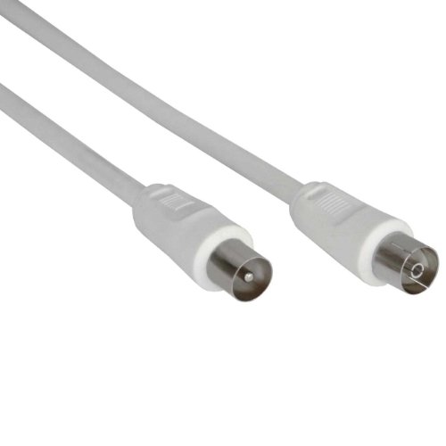 InLine® 7m 2X Shielded >75dB Antenna Cable - White