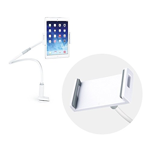 EasyAcc Desktop-Ständer Schwanenhals Halter Handy/Tablets halterung 360 Drehen (Weiß / Grau) - 4