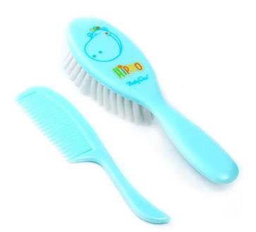 Baby Super Soft Bristle Brush & Comb Set - Age: 0 m+ - BLUE