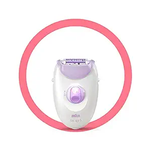 Braun Silk-?pil 3-170, Epilator for Long-Lasting Hair Removal, 20 Tweezer System, Smartlight Technology and Massage Rollers, Purple