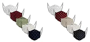 PRAMUKH FASHION Cotton Reuseable Printed Face Mask Multicolor, Without Valve Pack of-10 for Men's & Women
