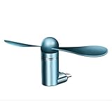 HNYG Mini-Ventilator, tragbarer Handy-Ventilator, kompatibel mit iPhone Lightning/Samsung/Android Micro USB, kompakter leiser USB-Ventilator, 1,5 W, mit Feinmotor für heißes Wetter #HYZQT46