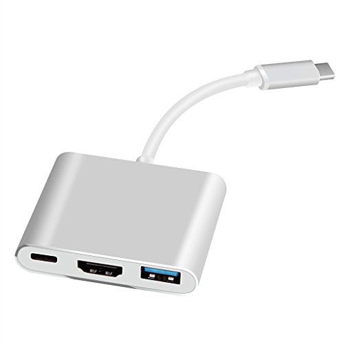 MagiDeal 3 In1 Multiport-Typ C Usb 3.1-Hub USB-c Auf USB 3.0 / HDMI / Ladegerät-Adapter