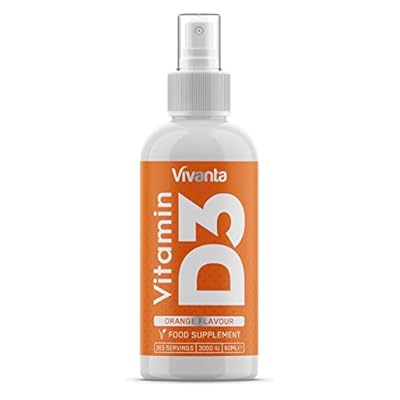 Vitamin D Oral Spray - 3,000iu X 365 Servings Of Vitamin D3 | 60ml - 4x Size | Fresh Orange Flavour | 1 Year Supply | 60ml Bottle