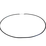 Länge: 45 cm ASS 925 silber Damen Herren Kautschuk Kette Halsreif 45 cm