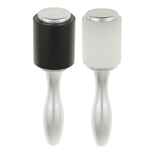 MagiDeal Lederwaren Hammer Leder Mallet Werkzeug mit Holzgriff für Heimwerker – Weiß, one size - 2