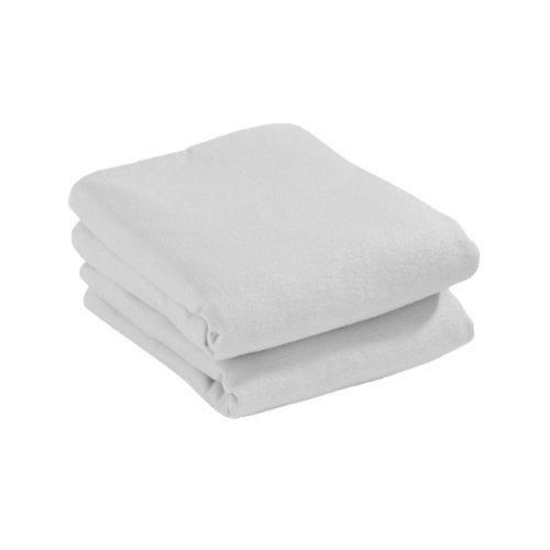 Cuddles Collection Pram Flannelette Sheets (White, Pack of 2)