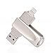 Produktbild JAY-LONG Speicheradapter 8/16/32/64 /128/256GB für iPhone Android-Handys und -Computer, 3-in-1-OTG-USB-3.0-Flash-Laufwerk, USB-Stick drehen,256GB