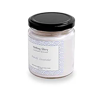 Melting Glory Soy Wax Scented Candle Transparent Jar | Scent (French Lavender)