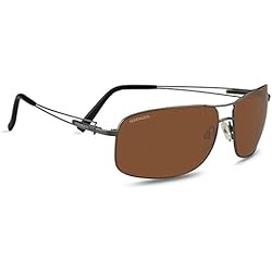 Serengeti Sassari Gafas, Unisex adulto, Plateado (Metalic Gunmetal), L