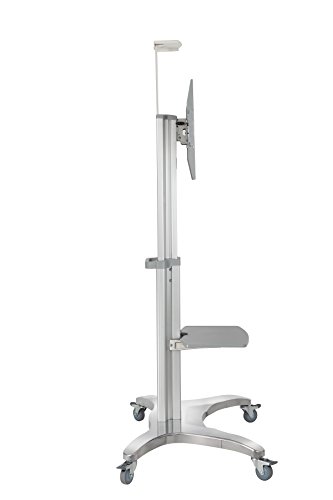 AVF1500-60-1P TV Standfuss, Trolley, TV Wagen, Ständer. mobil mit feststellbaren Rädern, Alu - 3