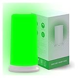 Ikeener Green Light Therapy Lamp For Migraines Sufferers,headache,stress Relief,anxiety Relaxation,light Sensitivity,table Lamp Night Light For Bedroom,tunable Green And White Nightstand Touch Lamp