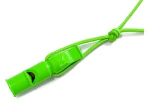 ‎ACME ACME Doppeltonpfeife Pfeife mit Trill + Pfeifenband 640 9cm neon grün