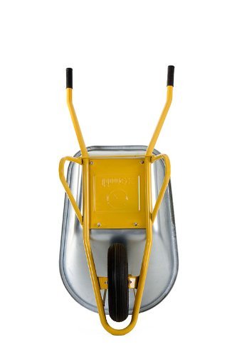 Profi Schubkarre Bauschubkarre gelb 100l Liter mit Bodenplatte ***NEU/2.WAHL***