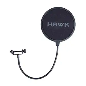 HAWK PROAUDIO PS01 Pop Filter for Vocal Recording/Streaming, 6.25 Inch (Black)