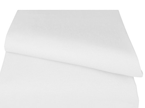 klassisches Betttuch ohne Gummizug – Einheitsgröße von ca. 150 x 250 cm in 7 Uni-Farben erhältlich, weiß - 2