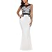 Produktbild LUCKGXY Women Elegant Lace Dress, Slim Temperament Fishtail Evening Maxi Dress for Wedding Party Cocktail Prom Night Club Garden Reception,White,XXL