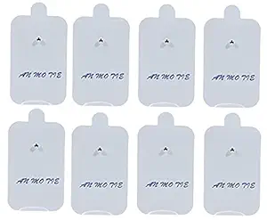 Health Herald Tens Digital Therapy Machine Rectangle Electrodes Pads (Pack Of 8) Electrotherapy Device