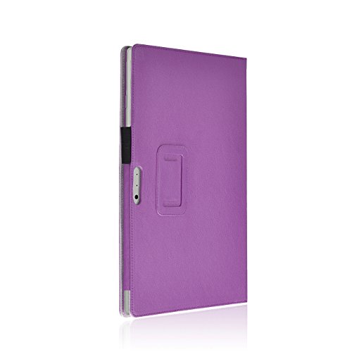 Tasche für Microsoft Surface 3 mit praktischer Stand Funktion aus robustem Kunstleder kombiniert Schutz und Design für Ihr Microsoft Surface 3 Hülle Cover Case Lila von UC Express® - 7