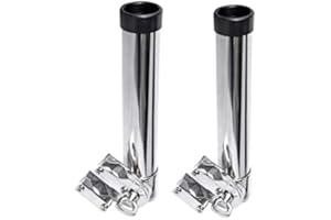 PIMAR MARINE EQUIPMENT PIMAR Coppia di portacanne a battagliola inox aisi 316 pulpito regolabile barca pesca