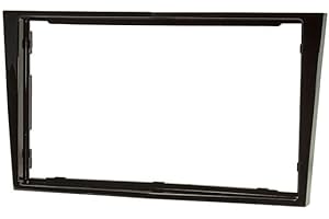 Audioproject A372.2 - Car Radio Fascia Double DIN Compatible for Opel Corsa D Astra H Zafira B Tigra Antara Vivaro 2-DIN Mounting Frame Plate Dark Grey Metallic