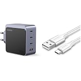 UGREEN Nexode Air Şarj Seti: 100W 4-Port Adapt&ouml;r ve 2m Beyaz USB-C Kablo