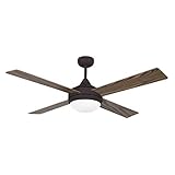 Ventilador de techo con luz marrón el ventilador en la temporada fría ridistribuisce el calor hacia el bajo de la habitación