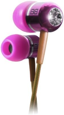 Bassbuds Fashion Collection Gold Plated 3.5mm In Ear Headphones with Genuine Swarovski Element - Candy
