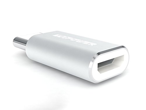 A01 Premium Type C Adapter Micro USB zu USB C mit ALU Silber Typ C Adapter für Samsung Galaxy S8 Plus A7 A5 A3 Tab S3 2017 Huawei Mate 9 P10 P9 Plus HTC U11 Ultra LG G6 Nexus 5X 6P ZTE Axon 7 von TUPower - 2