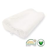 Luxamel Nackenstützkissen | Aloe Vera Kissenbezug | Orthopädisches Viskosekissen Öko-Tex Standard 100 (62 x 32 x 13 / 8cm)